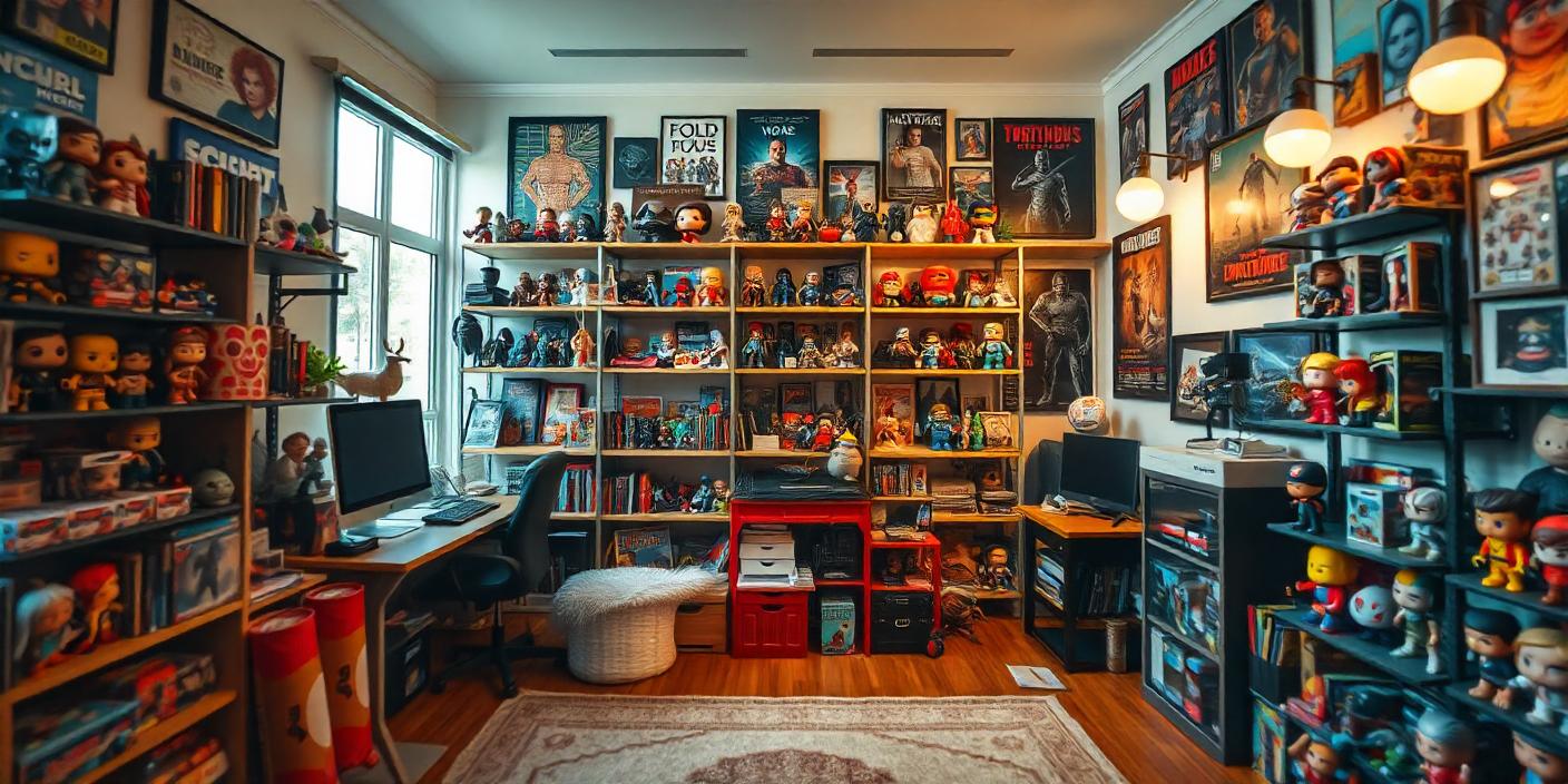 Fondo de hero con elementos de colección